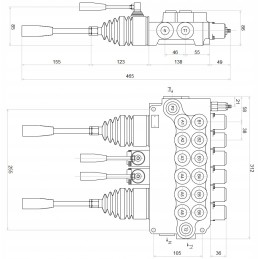 Skirstytuvas hydr 6s 80l 6xa1 2xjoy badestnost
