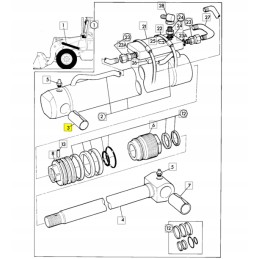 JCB ekskavatorinio krautuvo strėlės cilindro įvorė