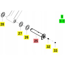 Yanmar ekskavatoriaus rankos kaištis vio25 vio40 sv26