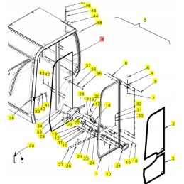 Yanmar salono durų sandariklis sv15 sv17 sv17ex