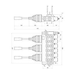 Hidraulinis skirstytuvas 6s 40l 6xa1 3xjoy badestnost