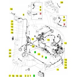 Yanmar vio 50 vio 57 yoystick kabelis