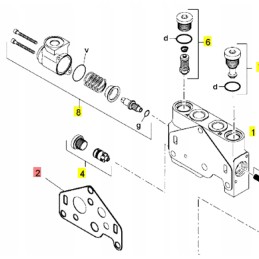 Yanmar skirstytuvo sekcijos tarpiklis sv15 sv20