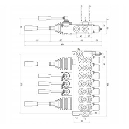 Hidraulinis skirstytuvas 7s 40l 7xa1 2xjoy badestnost