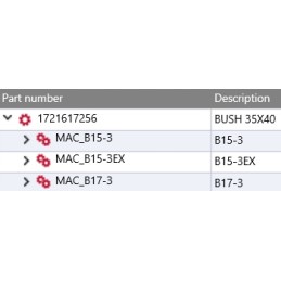 Yanmar rankos rankovė 35x40 b15 3 b15 3ex b17 3