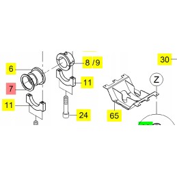 Yanmar pagrindinės rankovės poveržlė b95w tl120 tw110