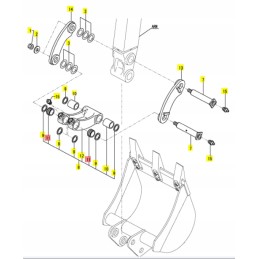 Yanmar kaušo įvorė 30x21 b12 b18 sv15 sv19vt