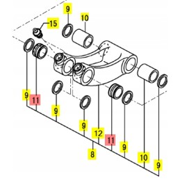 Yanmar kaušo įvorė 30x21 b12 b18 sv15 sv19vt