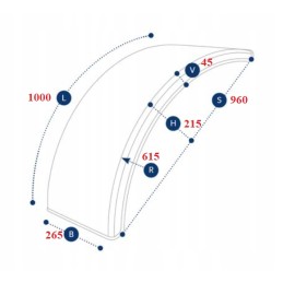 Parduodamas traktoriaus priekinis sparnas 265x1000