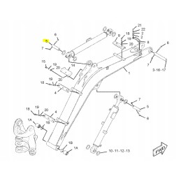 Boom cat mini ekskavatoriaus variklio kaištis