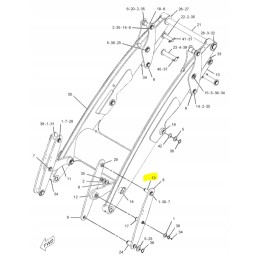 Kaušo cilindro kaištis, skirtas ekskavatoriniam krautuvui Cat