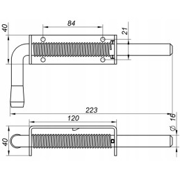 Užrakto užrakto varžtas hasp fi16