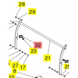 Yanmar sv16 sv60 b priekinio stiklo laikiklis