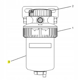 Cat ekskavatoriaus krautuvo kuro filtras