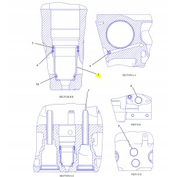 Cat ekskavatoriaus buldozerio purkštuko įvorė