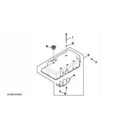 Alyvos pildymo angos dangtelis John Deere 244j 313 315 ct332