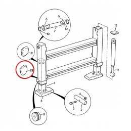 Apatinis stabilizatoriaus sklendė jcb 3cx 123 06014