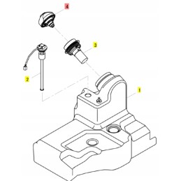 Yanmar degalų bako dangtelis SV15 SV19