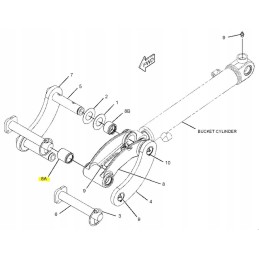 Įvorė Cat mini ekskavatoriaus cilindro galvutėje