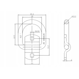 Krovinio tvirtinimo kronšteinas 5 4 tonų grindų laikiklis