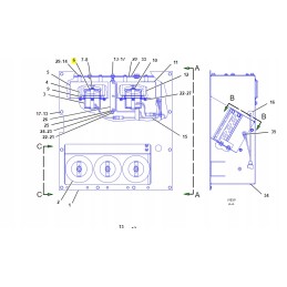Cat buldozerio krautuvo ventiliatoriaus variklis