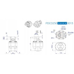 Hidromas dvikryptis krumpliaratinis siurblys, 25 cm3 veleno sukimasis, 6 vienetiniai pjovikliai