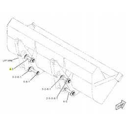 Kaušo tvirtinimo kaištis cva ekskavatoriniam krautuvui kat
