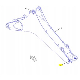 Svirties įvorė boom cat ekskavatoriaus krautuvo cva