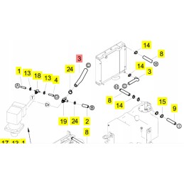 „Yanmar“ alyvos grąžinimo linija SV16 SV18