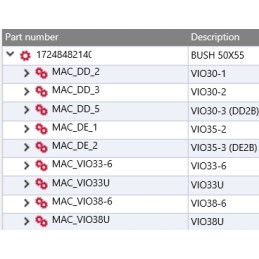Yanmar rankos įvorė 50 55 vio30 vio38u