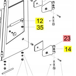 Yanmar durų vyriai vio33u vio38u vio50u vio57u