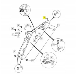 Strėlės įvorė JCB ekskavatorius-krautuvas 808 00179