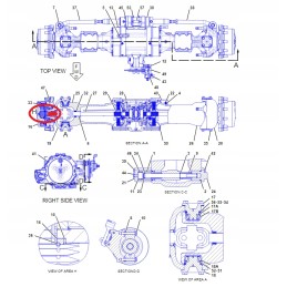 Polos galinės ašies trumpa katė th460 th580 2264356