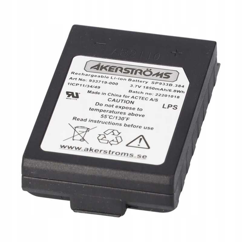 Akerstroms baterija 3 7vdc 1950 mah ab11r sp933b 38