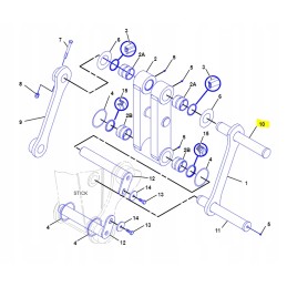 Katės ekskavatoriaus kaušo jungties 80x470 kaištis