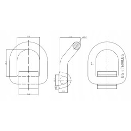 Krovinio tvirtinimo kronšteinas 21 5 tonų grindų laikiklis
