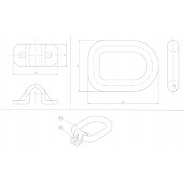 Krovinio tvirtinimo laikiklis 25 tonų grindų laikiklis