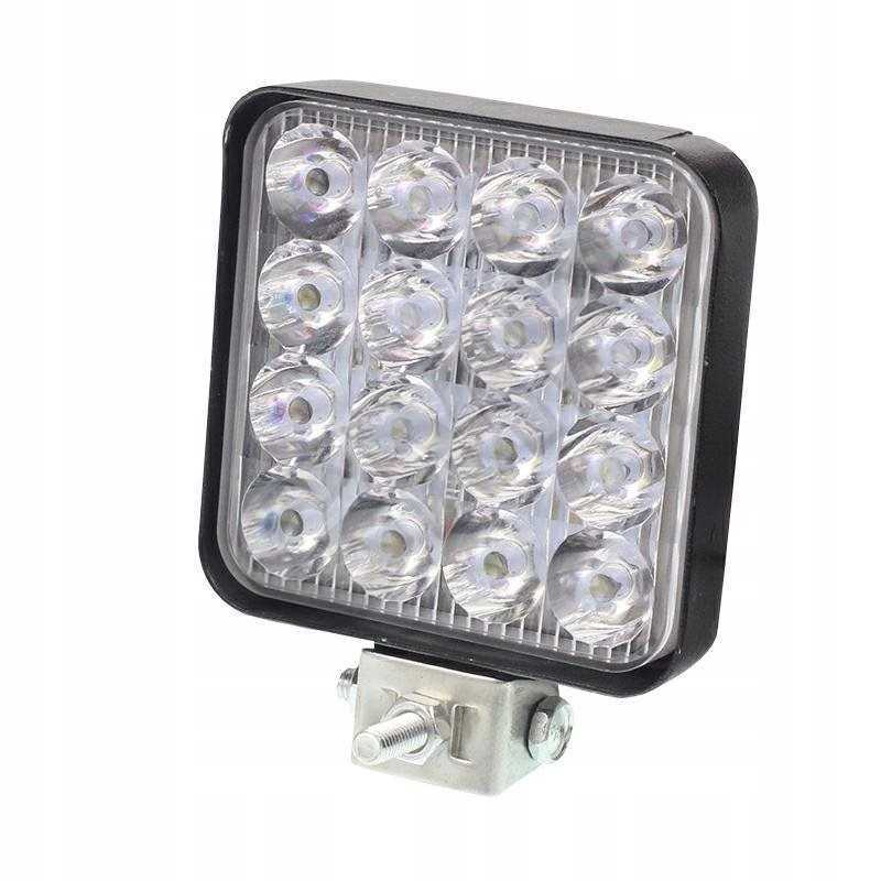 Darbo lempa 16 LED 48W 83x83x20 mm aliuminis