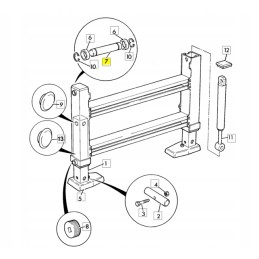 Viršutinis stabilizatoriaus kaištis jcb cva 3cx 4cx