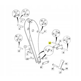 JCB kaušo cilindro kaištis CVA ekskavatoriniam krautuvui