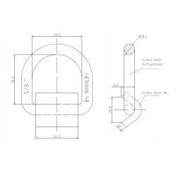 Krovinio tvirtinimo laikiklis 8 tonų grindų laikiklis