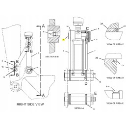 Kaušo jungties kaištis 55x253 mini ekskavatoriaus kat