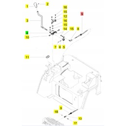 Yanmar ašmenų kabelis SV16 SV18 SV22