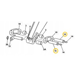 Kaušo jungties kaištis jcb 8014 8015 8016 8017 8018