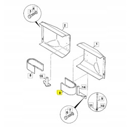 JCB ekskavatoriaus krautuvo žarnos dangtis