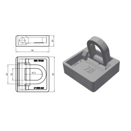 Krovinio tvirtinimo kronšteinas 2 5 tonos suvirinimui