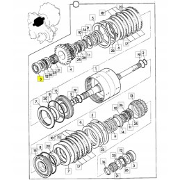 Pavarų dėžės guolis jcb ekskavatorinis krautuvas cva