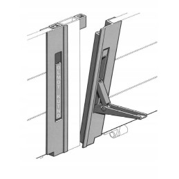 H500 aliuminio šoninė vertikali spyna, plz rankenos