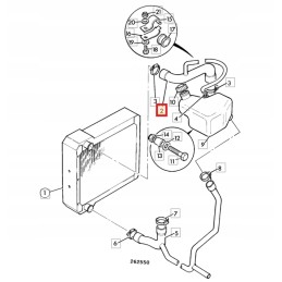 Viršutinė radiatoriaus žarna jcb 3cx 4cx aa ab 834 00739