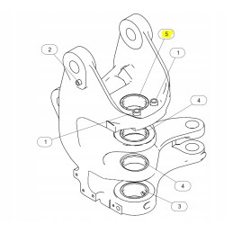 Galinės kojos įvorė mini ekskavatoriaus katei
